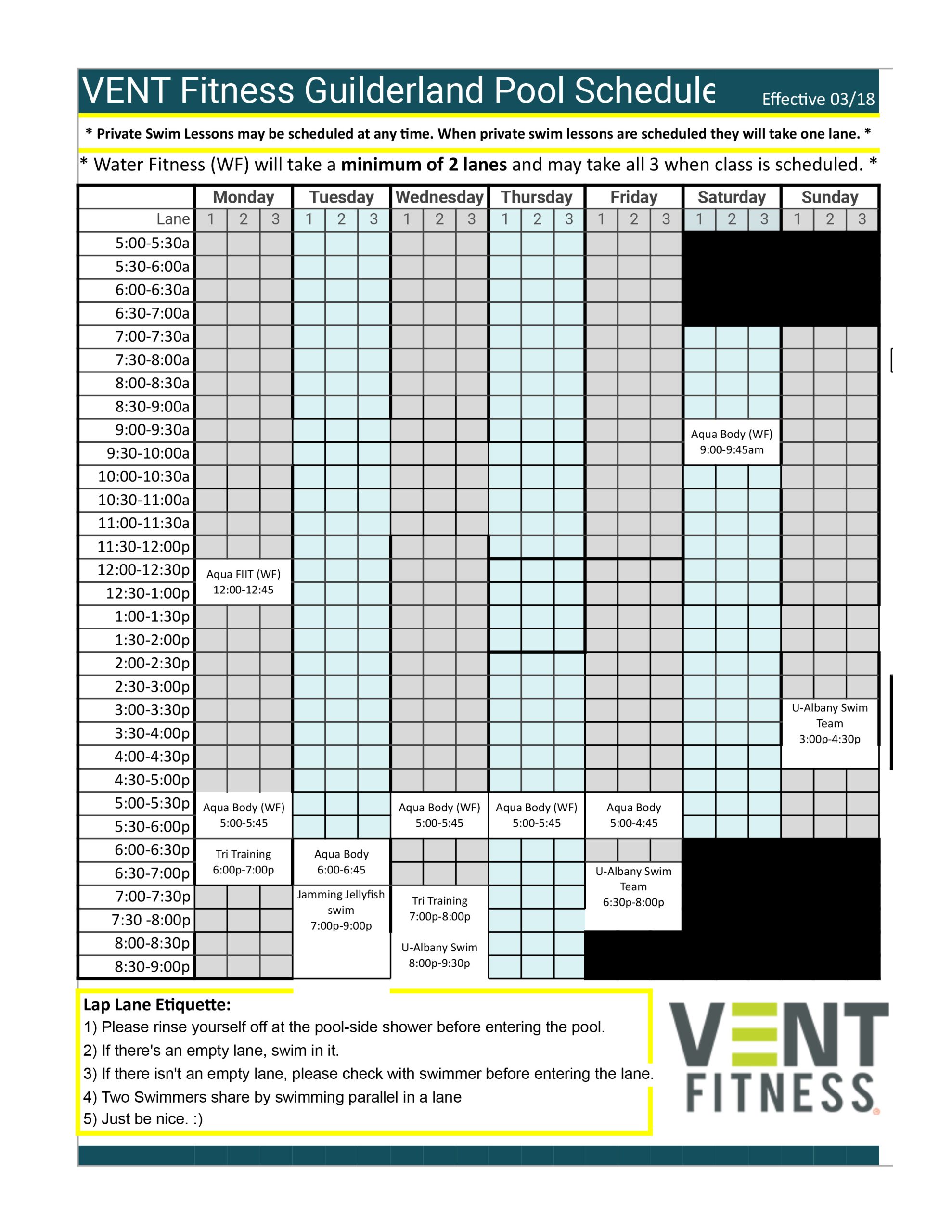 🏊‍♀️ Indoor Pool Schedule - All Sport Health and Fitness